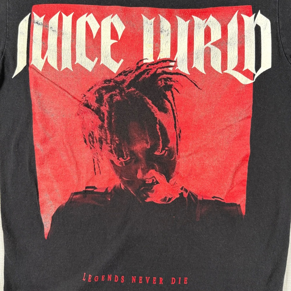 Juice Wrld Legends Never Die Graphic T-Shirt Mens Small Black Rap Tee 999 - Picture 7 of 7